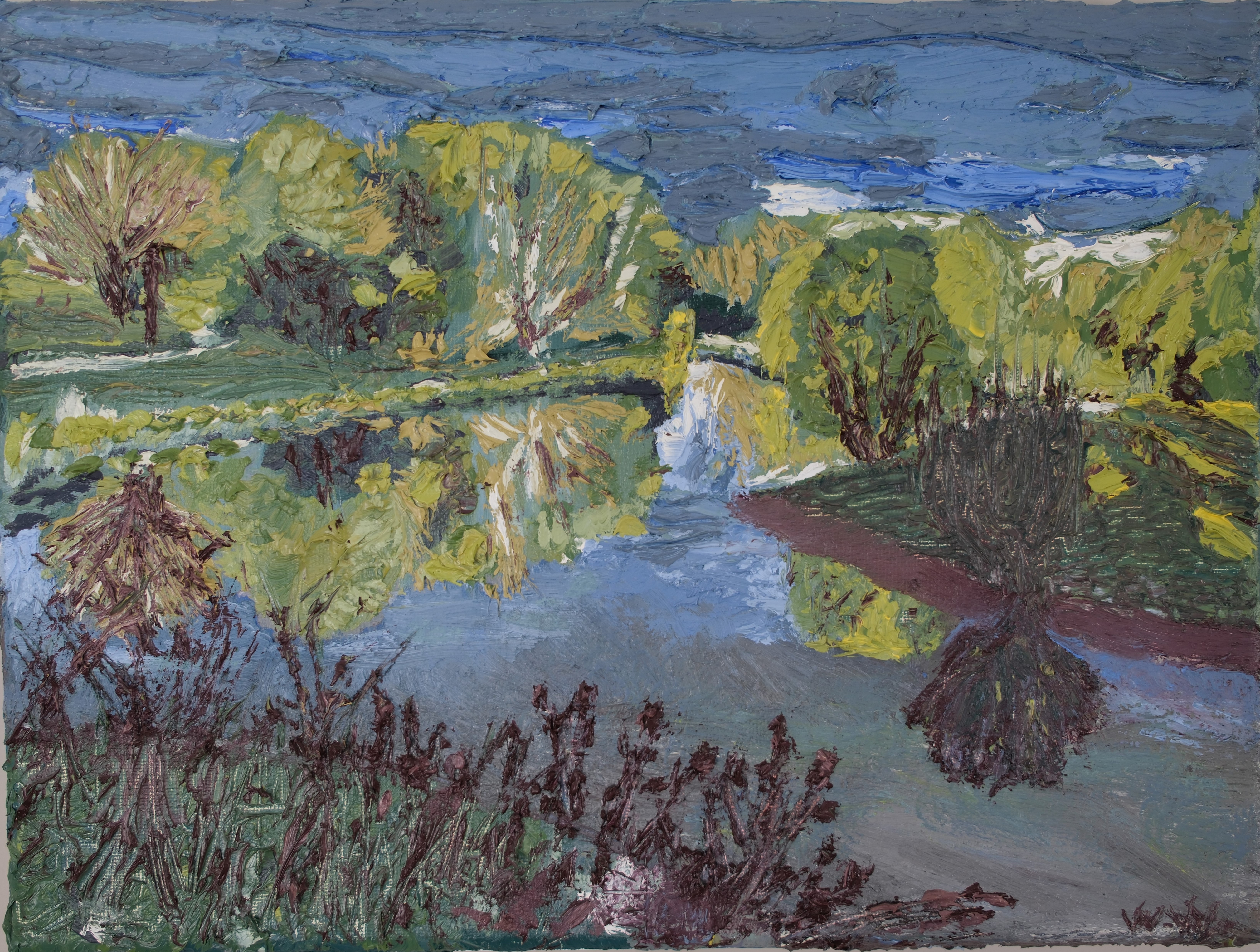 Impasto, impressionist, landscape painting