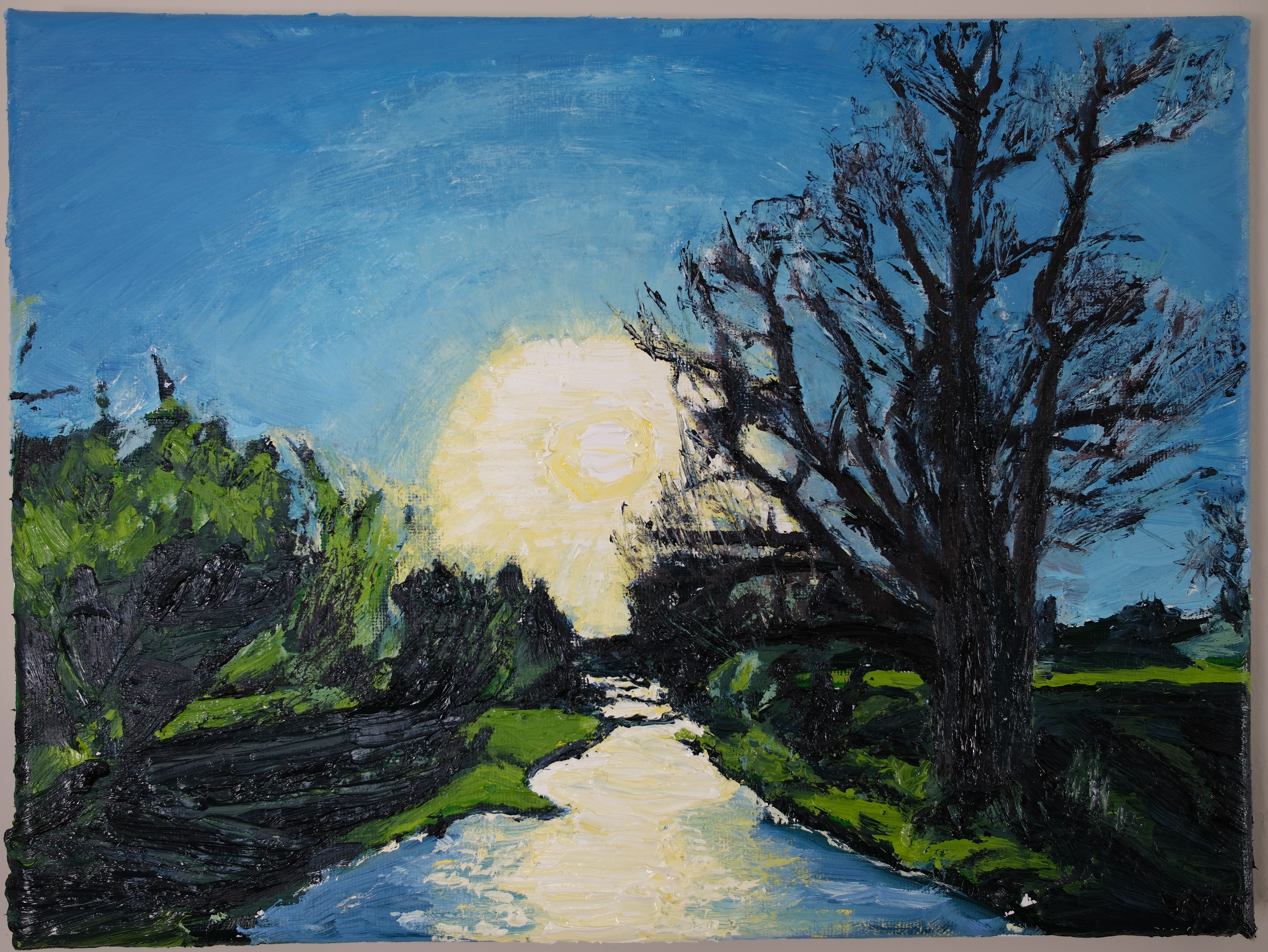 Impasto, impressionist, landscape painting